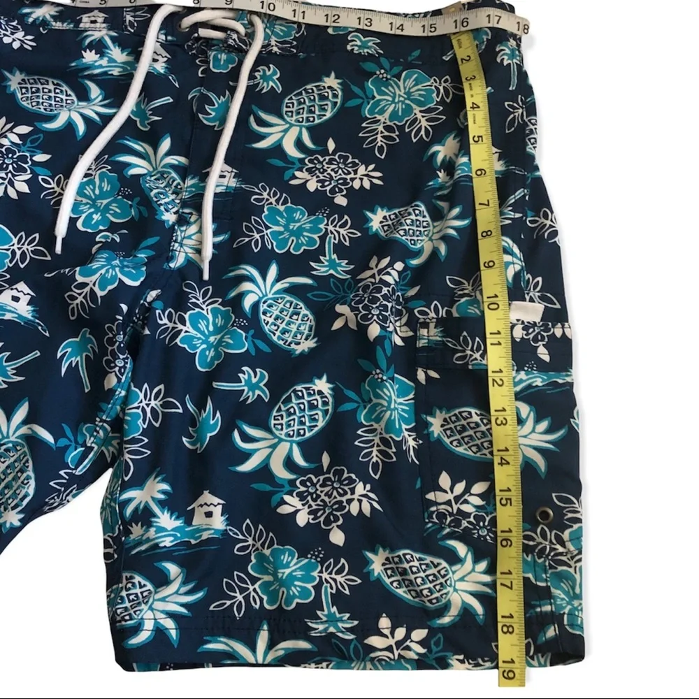 J.CREW Flex SWIMWEAR Men’s Shorts Sz 34 pineapple‎ Blue